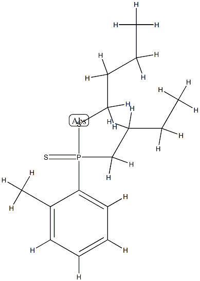 butyl-butylsulfanyl-(2-methylphenyl)-sulfanylidene-phosphorane Struktur