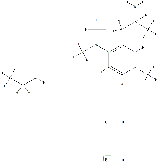 2-(2-aminopropyl)-N,N,4-trimethyl-aniline, ethanol, dihydrochloride Struktur