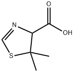 4-Thiazolecarboxylicacid,4,5-dihydro-5,5-dimethyl-(9CI) Struktur