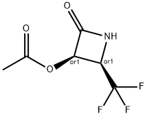 2-Azetidinone,3-(acetyloxy)-4-(trifluoromethyl)-,(3R,4R)-rel-(9CI) Struktur