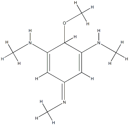 1,3-Cyclohexadiene-1,3-diamine,6-methoxy-N,N-dimethyl-5-(methylimino)-(9CI) Struktur