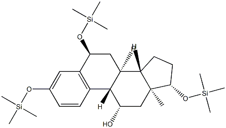 3,6α,17β-Tris[(trimethylsilyl)oxy]estra-1,3,5(10)-trien-11β-ol Struktur