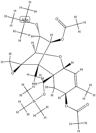 12,13-Epoxy-3α,15-bis[(trimethylsilyl)oxy]trichothec-9-ene-4β,8α-diol diacetate Struktur