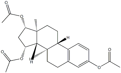 Estra-1,3,5(10)-triene-3,15β,17β-triol triacetate Struktur