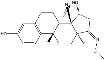 3,15β-Dihydroxyestra-1,3,5(10)-trien-17-one O-methyl oxime Struktur