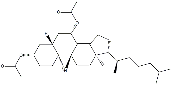 5α-Cholest-8(14)-ene-3β,7β-diol diacetate Struktur