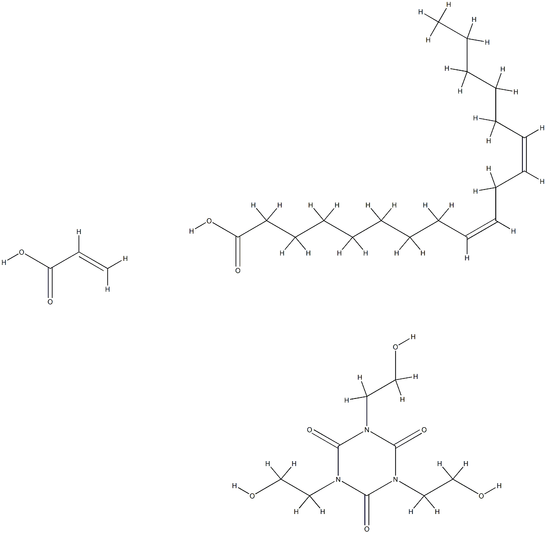 9,12-Octadecadienoic acid (9Z,12Z)-, polymer with 2-propenoic acid and 1,3,5-tris(2-hydroxyethyl)-1,3,5-triazine-2,4,6(1H,3H,5H)-trione Struktur