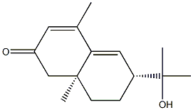 (6R)-6,7,8,8a-Tetrahydro-6-(1-hydroxy-1-methylethyl)-4,8aα-dimethylnaphthalen-2(1H)-one Struktur