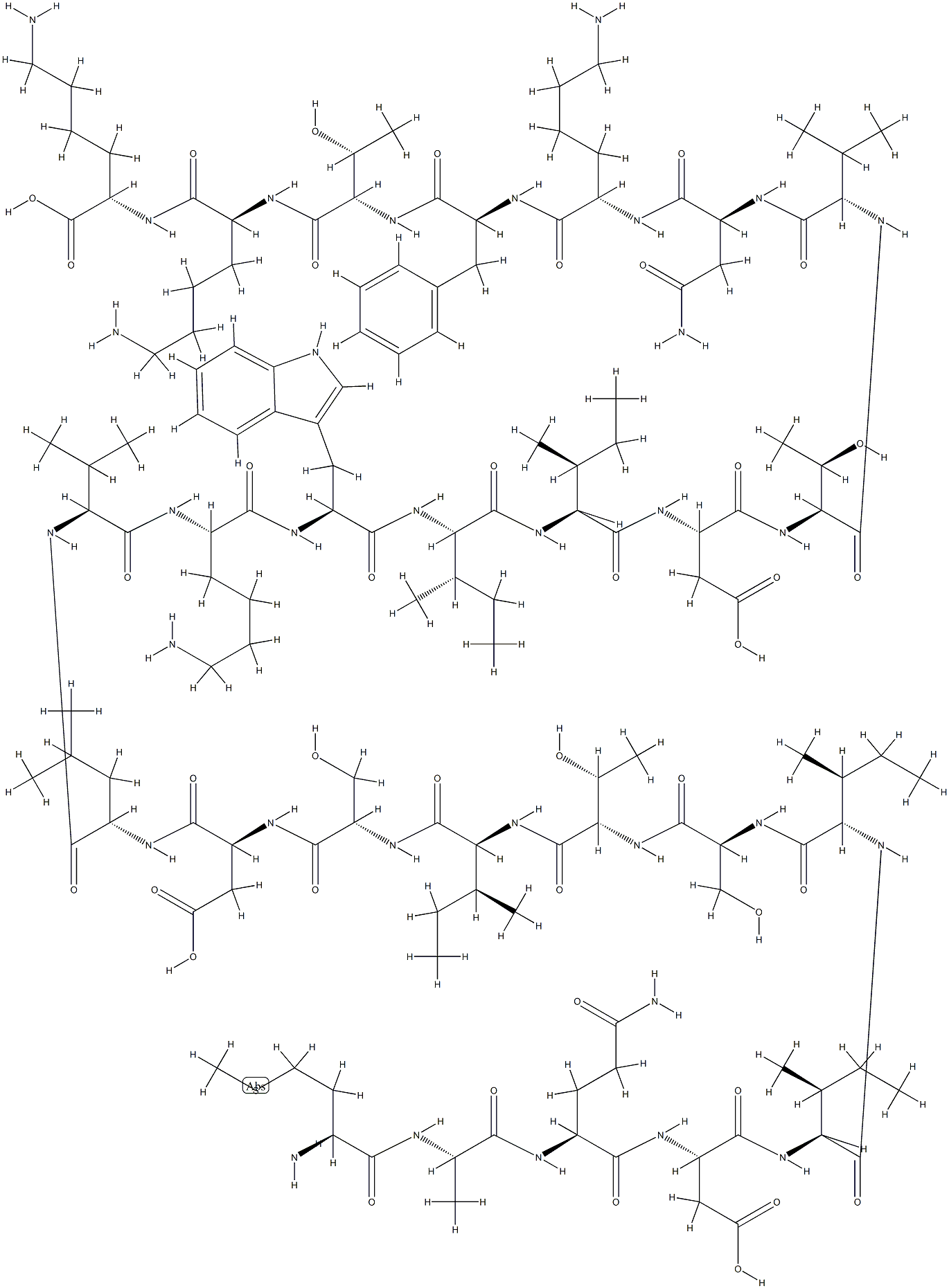 delta hemolysin, Staphylococcus aureus Struktur