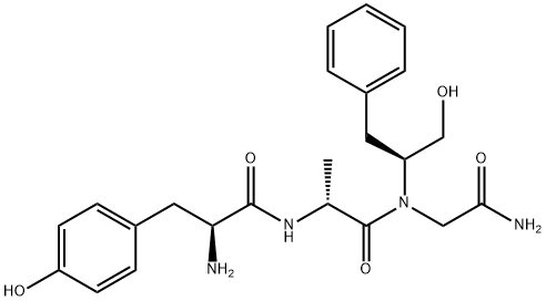 L-Tyr-D-Ala-Gly-[(S)-1-(Hydroxymethyl)-2-phenylethyl]-NH2 Struktur