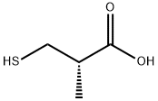 (2S)-2-methyl-3-sulfanylpropanoic acid, (S)-3-mercapto-2-methyl-propionic acid, (S)-3-mercapto-2-methylpropanoic acid, (S)-3-mercapto-2-methylpropanoicacid, 3-merkapto-2-D-methylpropanoic acid, 3-mercapto-2-methylpropionic acdi, 3-mercapto-2-methylpropionic acid Struktur