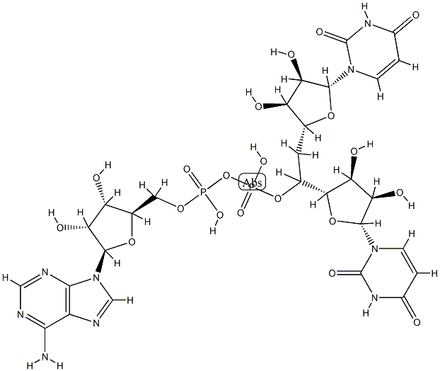 uridylyl-(3'-5')-adenylyl-(3'-5')uridine Struktur