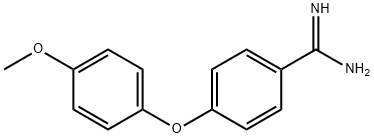 4-(4-methoxyphenoxy)benzene-1-carboximidamide Struktur