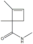 2-Cyclobutene-1-carboxamide,N,1,2-trimethyl-(9CI) Struktur