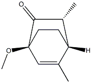 Bicyclo[2.2.2]oct-5-en-2-one, 1-methoxy-3,5-dimethyl-, (1R,3S,4S)-rel- (9CI) Struktur