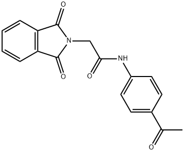 N-(4-acetylphenyl)-2-(1,3-dioxo-1,3-dihydro-2H-isoindol-2-yl)acetamide Struktur