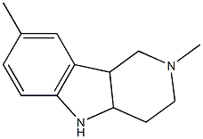 1H-Pyrido[4,3-b]indole,2,3,4,4a,5,9b-hexahydro-2,8-dimethyl-(9CI) Struktur