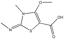 5-Thiazolecarboxylicacid,2,3-dihydro-4-methoxy-3-methyl-2-(methylimino)-(9CI) Struktur