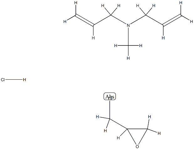 2-Propen-1-amine, N-methyl-N-2-propenyl-, hydrochloride, compd. with (chloromethyl)oxirane homopolymer Struktur