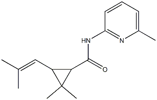 Cyclopropanecarboxamide, 2,2-dimethyl-3-(2-methyl-1-propenyl)-N-(6-methyl- Struktur