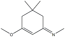 Methanamine, N-(3-methoxy-5,5-dimethyl-2-cyclohexen-1-ylidene)-, [N(E)]- (9CI) Struktur