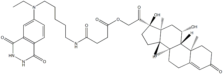 cortisol-aminopentylethylisoluminol conjugate Struktur