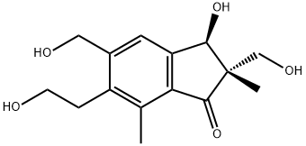 (2S)-2,3-Dihydro-3α-hydroxy-6-(2-hydroxyethyl)-2β,5-bis(hydroxymethyl)-2,7-dimethyl-1H-inden-1-one Struktur