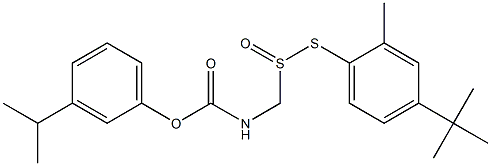 CARBAMIC ACID, (((4-((1,1-DIMETHYLETHYL)-2-METHYLPHENYL)THIO)SULFINYL) METHYL)-, Struktur