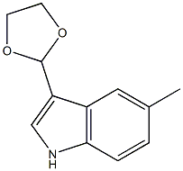 1H-Indole,3-(1,3-dioxolan-2-yl)-5-methyl-(9CI) Struktur