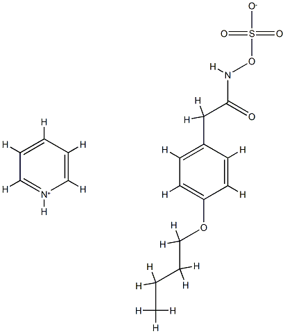 Hydroxylamine-O-sulfonic acid, N-((4-butoxyphenyl)acetyl)-, compd. wit h pyridine (1:1) Struktur