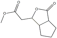 Cyclopentanehydracrylic acid, 2-carboxy-, -gamma--lactone, Me ester (7CI) Struktur