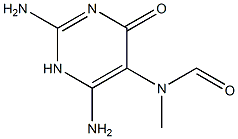 N(5)-methyl-N(5)-formyl-2,5,6-triamino-4-hydroxypyrimidine Struktur