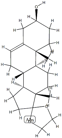 5-Androsten-3β-ol-17-one ethyleneketal Struktur