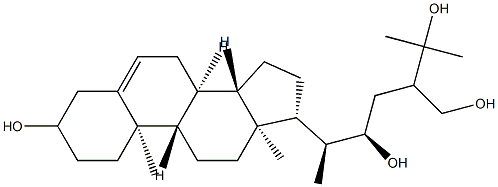 (22R,24ξ)-Ergost-5-ene-3β,22,25,28-tetrol Struktur