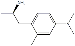 [R,(-)]-4-Dimethylamino-α,2-dimethylphenethylamine Struktur