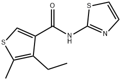 3-Thiophenecarboxamide,4-ethyl-5-methyl-N-2-thiazolyl-(9CI) Struktur