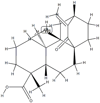 (4R,5β,8α,9β,10α,12α)-9-Hydroxy-15-oxoatis-16-en-18-oic acid Struktur