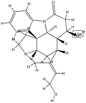 (12R)-12α-Hydroxy-12,24-secostrychnidin-10-one Struktur