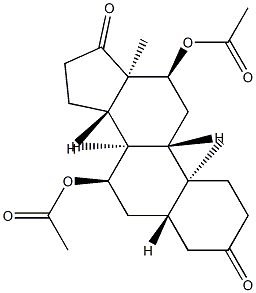 7α,12α-Bis(acetyloxy)-5α-androstane-3,17-dione Struktur