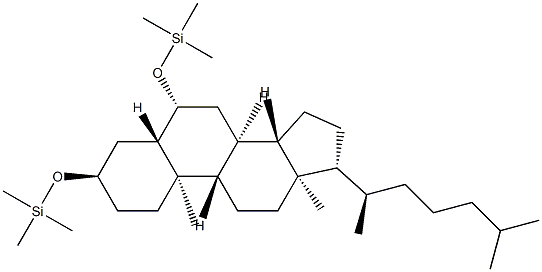 3α,6β-Bis[(trimethylsilyl)oxy]-5α-cholestane Struktur