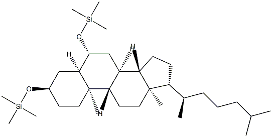 [(5β-Cholestane-3α,6β-diyl)bisoxy]bis(trimethylsilane) Struktur