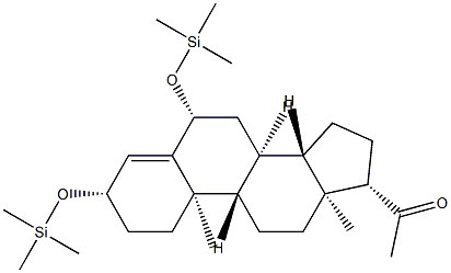 3β,6β-Bis[(trimethylsilyl)oxy]pregn-4-en-20-one Struktur