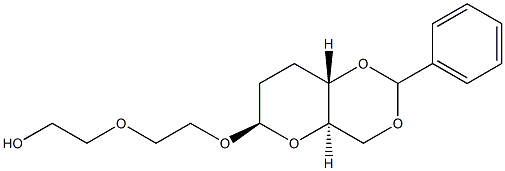 2-(2-Hydroxyethoxy)ethyl 4-O,6-O-(phenylmethylene)-2,3-dideoxy-β-D-erythro-hexopyranoside Struktur