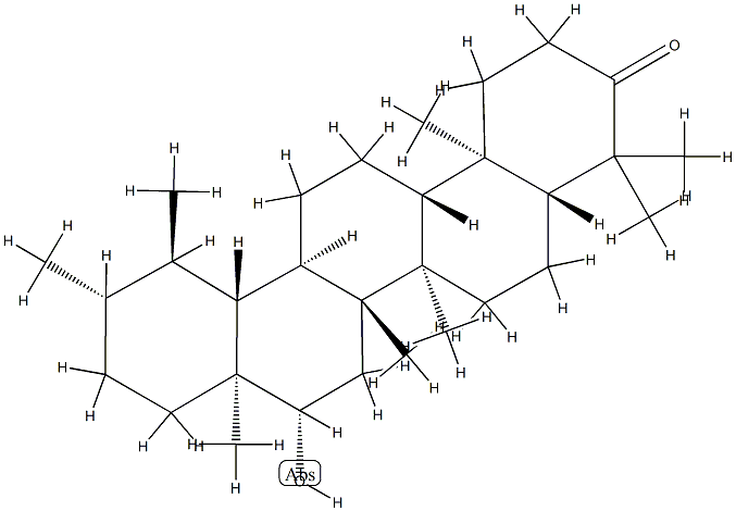 (18α,19α,20β)-16β-Hydroxyursan-3-one Struktur