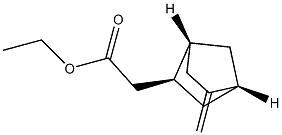 Bicyclo[2.2.1]heptane-2-acetic acid, 5-methylene-, ethyl ester, (1R,2S,4R)-rel- (9CI) Struktur