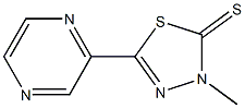 1,3,4-Thiadiazole-2(3H)-thione,3-methyl-5-pyrazinyl-(9CI) Struktur