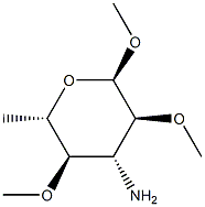 alpha-L-Glucopyranoside,methyl3-amino-3,6-dideoxy-2,4-di-O-methyl-(9CI) Struktur