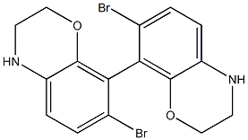 7,7'-Dibromo-3,3',4,4'-tetrahydro-2H,2H'-8,8'-bi-1,4- benzoazine Struktur