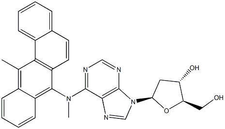 N(6)-(12-methylbenzanthracenyl-7-methyl)deoxyadenosine Struktur