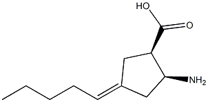 Cyclopentanecarboxylic acid, 2-amino-4-pentylidene-, (1R,2S)-rel- (9CI) Struktur